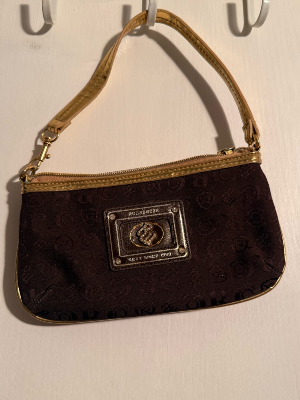 Y2K Rocawear monogram shoulder bag mini baguette purse